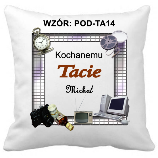 Poduszka na DZIEŃ OJCA Personalizowana Z Imieniem Dedykacją hipoalergiczna POD-TA14