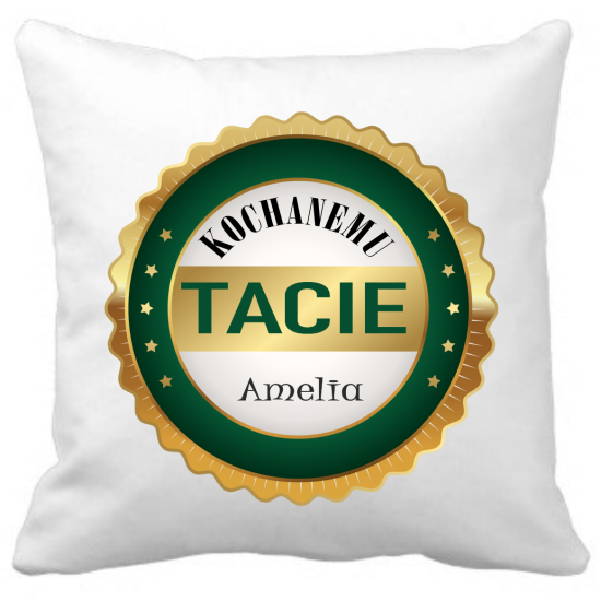 Poduszka na DZIEŃ OJCA Personalizowana Z Imieniem Dedykacją hipoalergiczna POD-TA19