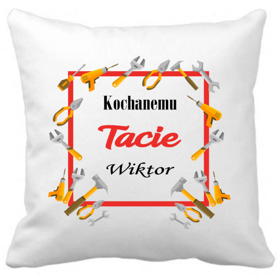 Poduszka na DZIEŃ OJCA Personalizowana Z Imieniem Dedykacją hipoalergiczna POD-TA22