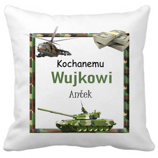 Poduszka DLA WUJKA Personalizowana Z Imieniem Dedykacją hipoalergiczna POD-WUJ10