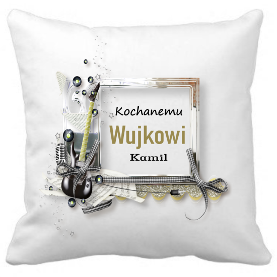 Poduszka DLA WUJKA Personalizowana Z Imieniem Dedykacją hipoalergiczna POD-WUJ21