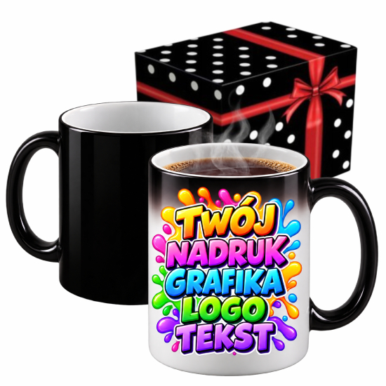 Kubek Magiczny ze zdjęciem napisem Foto Kubek personalizowany