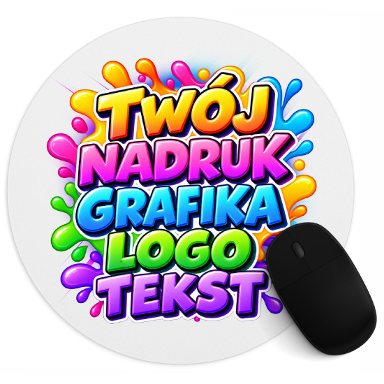 Podkładka pod mysz z Dowolnym Nadrukiem Zdjęciem Napisem Grafiką Logo Okrągła