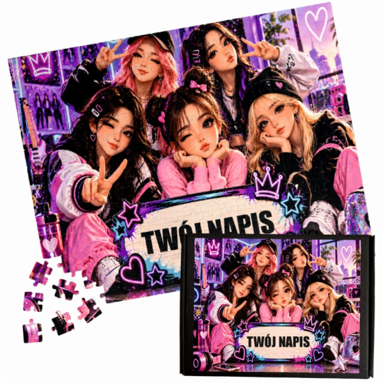 Puzzle Personalizowane KPOP taniec A3 A4 z Dowolnym Napisem Imieniem na prezent Różne Wzory 02
