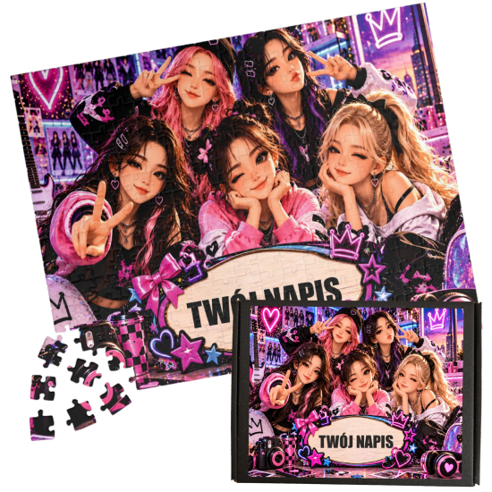 Puzzle Personalizowane KPOP taniec A3 A4 z Dowolnym Napisem Imieniem na prezent Różne Wzory 04