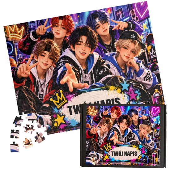 Puzzle Personalizowane KPOP taniec A3 A4 z Dowolnym Napisem Imieniem na prezent Różne Wzory 06